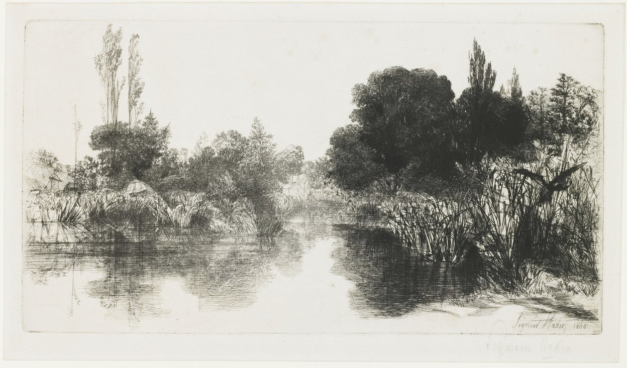 بركة Shere Mill (اللوحة الأكبر) ، 1860 بواسطة فرانسيس سيمور هادن