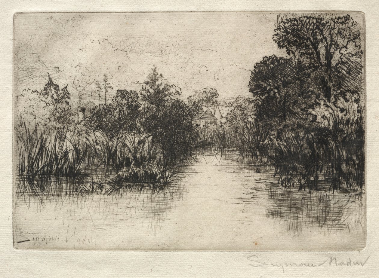 Shere Mill Pond دراسة صغيرة. بواسطة فرانسيس سيمور هادن