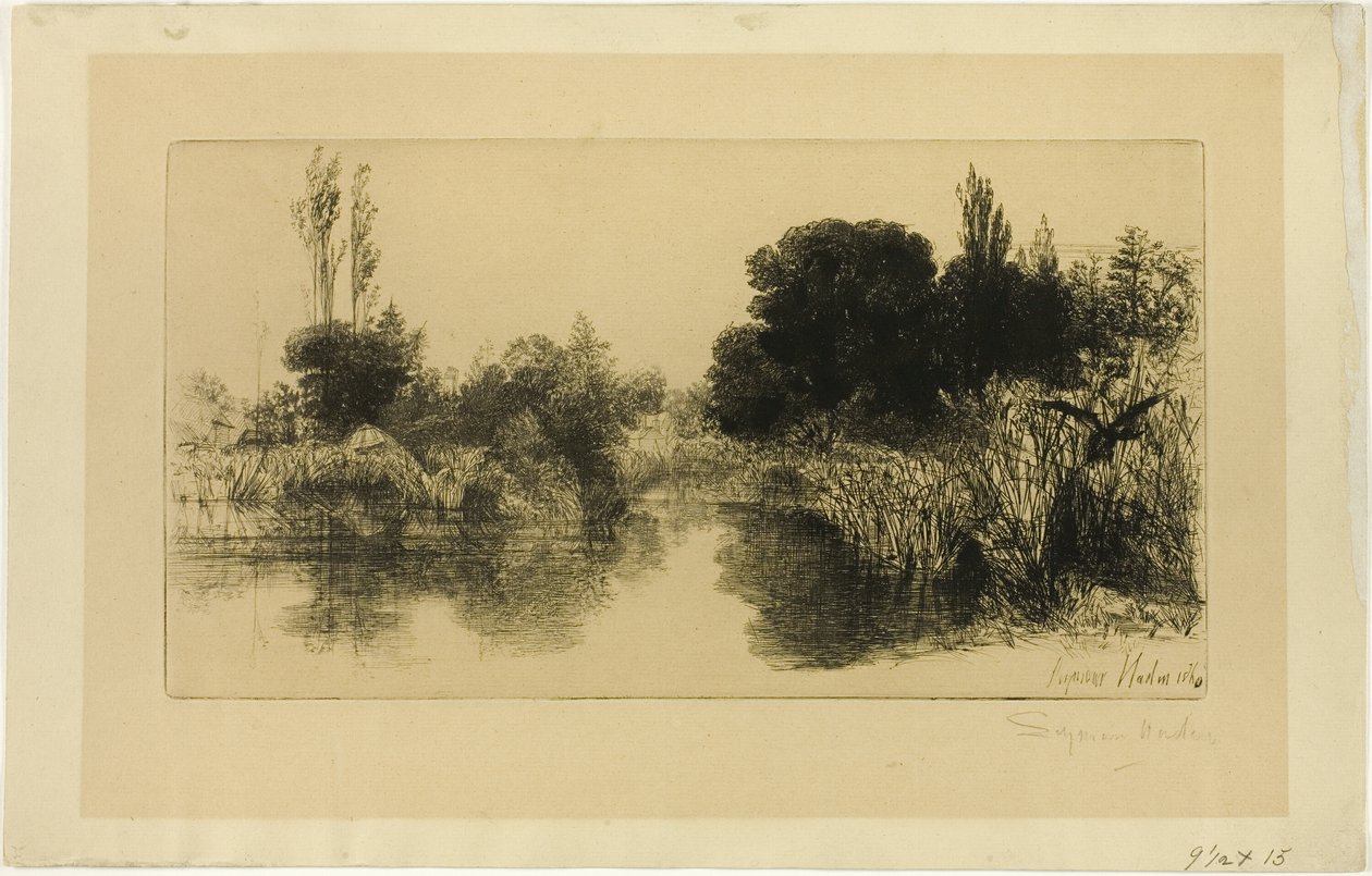 Shere Mill Pond رقم II (صحن كبير) بواسطة فرانسيس سيمور هادن