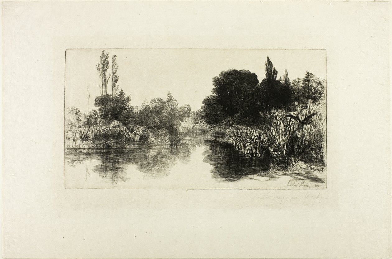 Shere Mill Pond رقم II (صحن كبير) بواسطة فرانسيس سيمور هادن