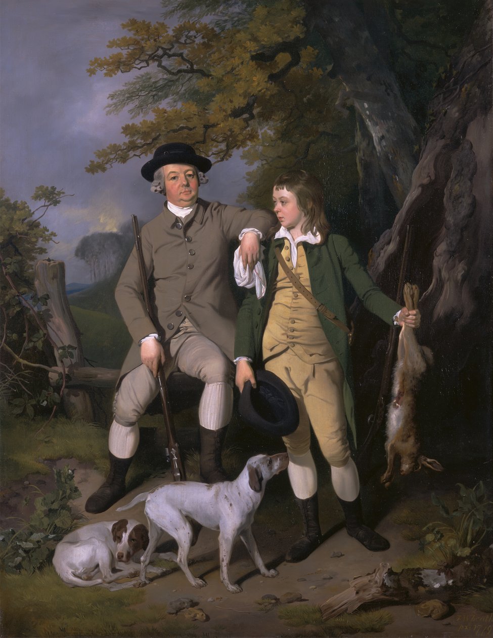 صورة لرجل رياضي مع ابنه ، 1779. بواسطة فرانسيس ويتلي