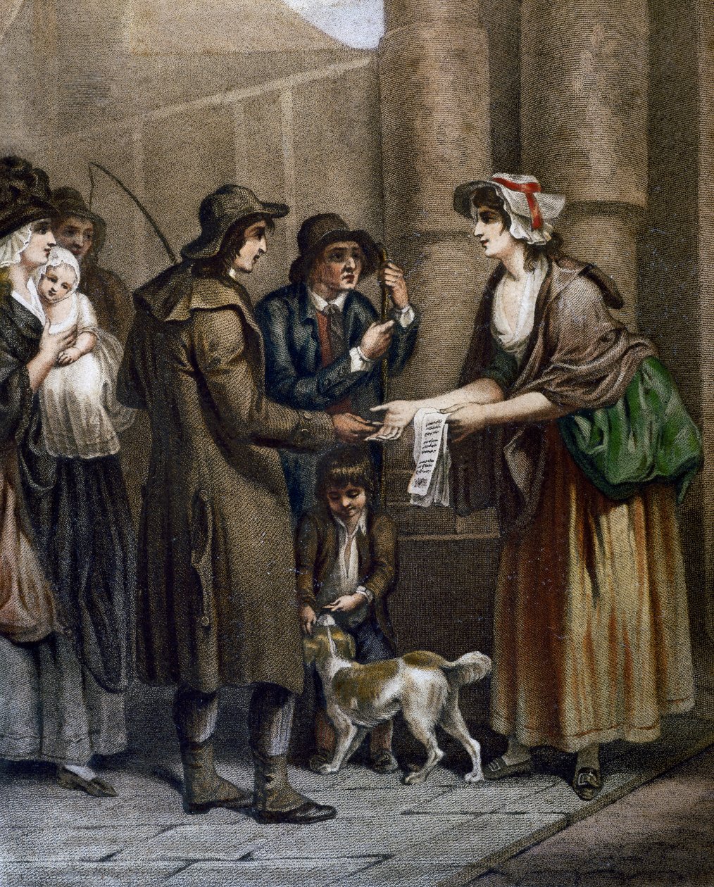 بائع النوتات الموسيقية للأغاني الجديدة ، نقش لفرانسيس ويتلي (1747-1801) من Cries في لندن ، المملكة المتحدة بواسطة فرانسيس ويتلي