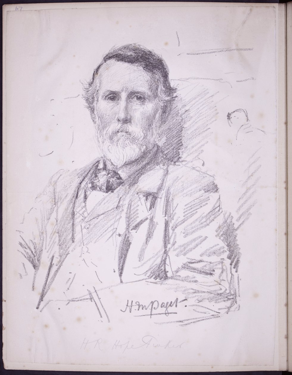 صورة Hope-Pinker HR ، حوالي 1900 (قلم رصاص على ورق) بواسطة فرانسيس ويلفريد لوسون