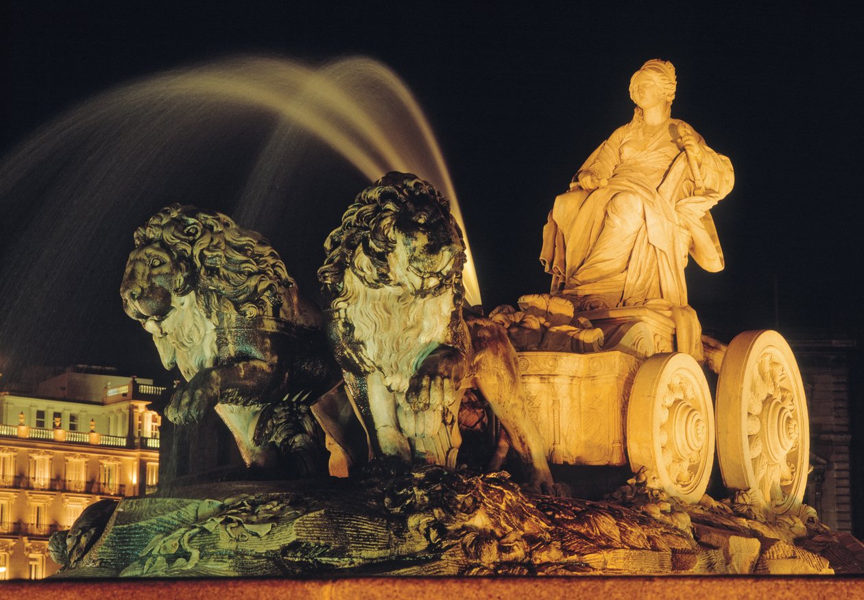 نافورة Cybele ليلا ، 1780 بواسطة فرانسيسكو وميشيل ، روبرت جوتيريز