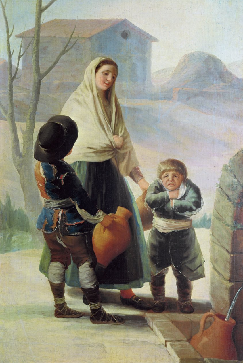 امرأة وطفلان بجوار نافورة ، 1786-177 بواسطة فرانسيسكو دي جويا