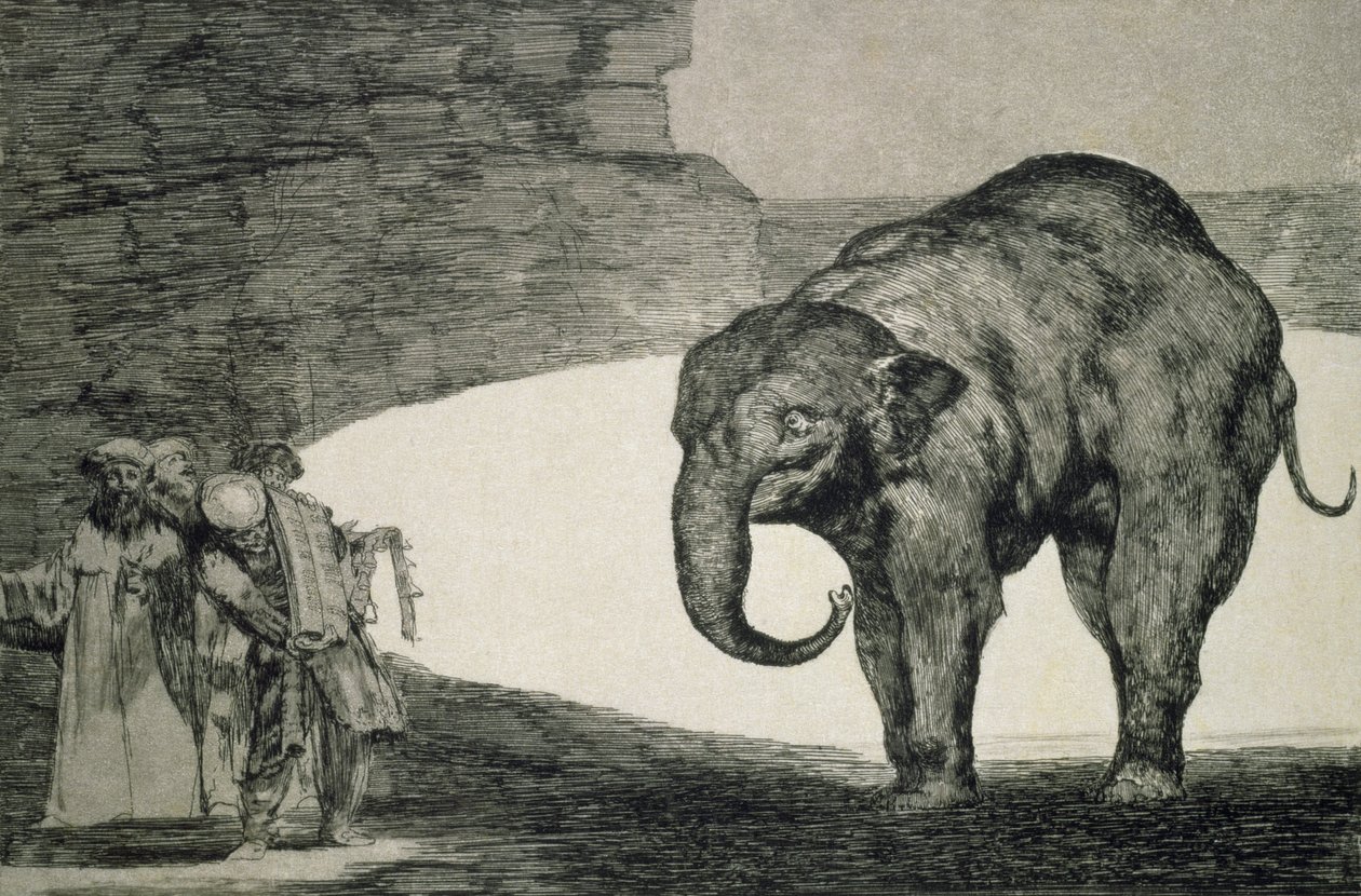 حماقة الوحوش ، من سلسلة الحماقات ، أو قوانين أخرى للشعب ، c.1815-24 (النقش و aquatint على الورق الياباني) بواسطة فرانسيسكو دي جويا