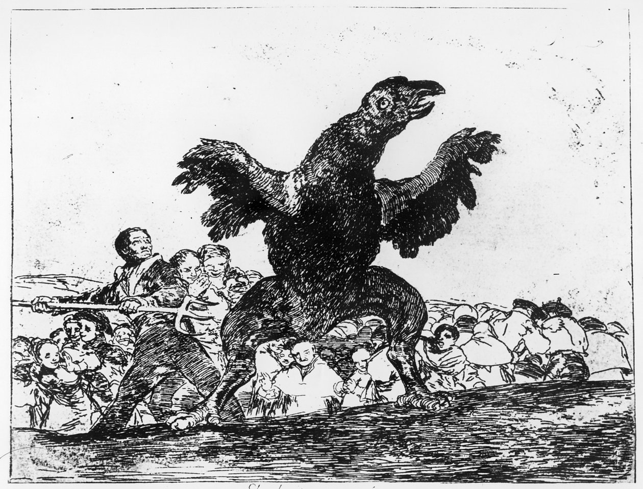 النسر آكلة اللحوم ، اللوحة 76 من "كوارث الحرب" ، 1812-20 بواسطة فرانسيسكو دي جويا