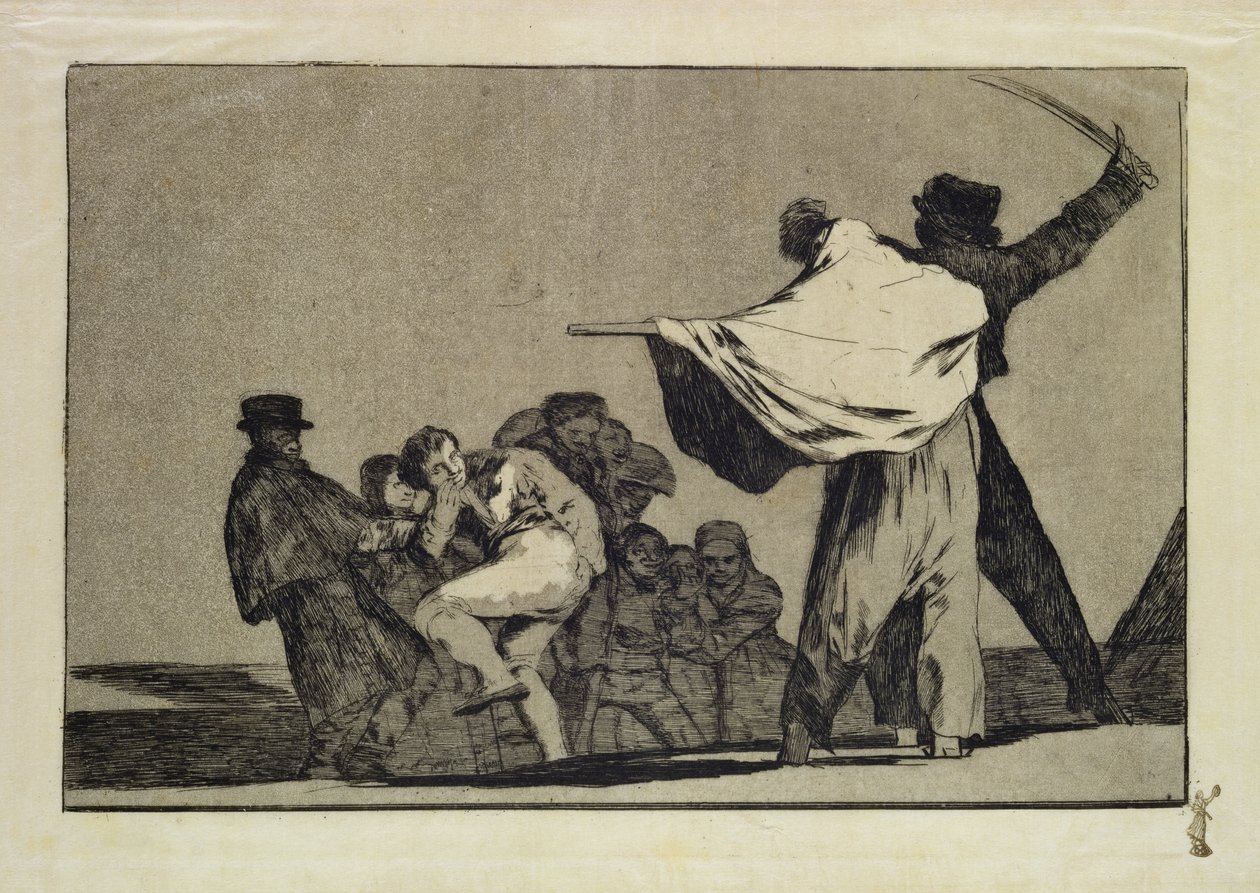 الحماقة المعروفة ، من سلسلة الحماقات ، c.1815-24 (النقش و aquatint على الورق الياباني) بواسطة فرانسيسكو دي جويا
