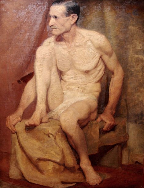 نو masculino سنتادو عارية يجلس الذكور بواسطة فرانسيسكو باياردو