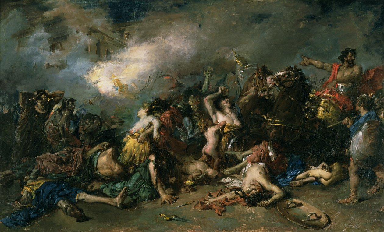 اليوم الأخير من Sagunto في 219BC ، 1869 بواسطة فرانسيسكو دومينغو ماركيز