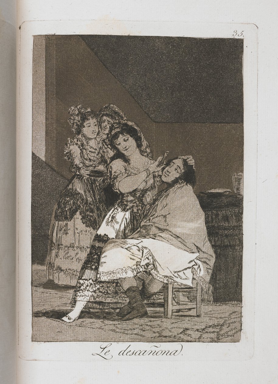 لوحة من لوس كابريتشوس ، 1797-1798 بواسطة فرانسيسكو دي جويا