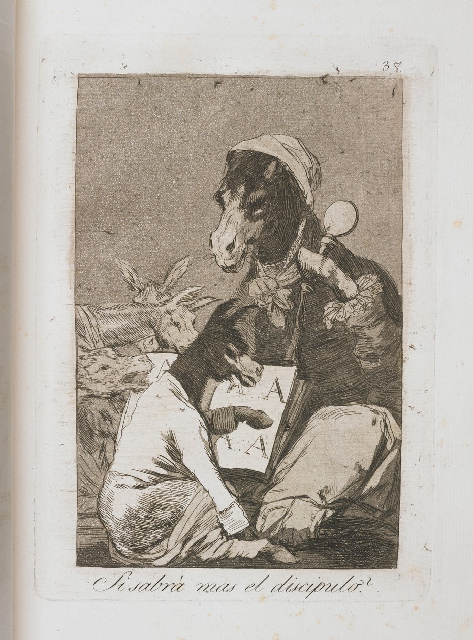 لوحة من لوس كابريتشوس ، 1797-1798 بواسطة فرانسيسكو دي جويا