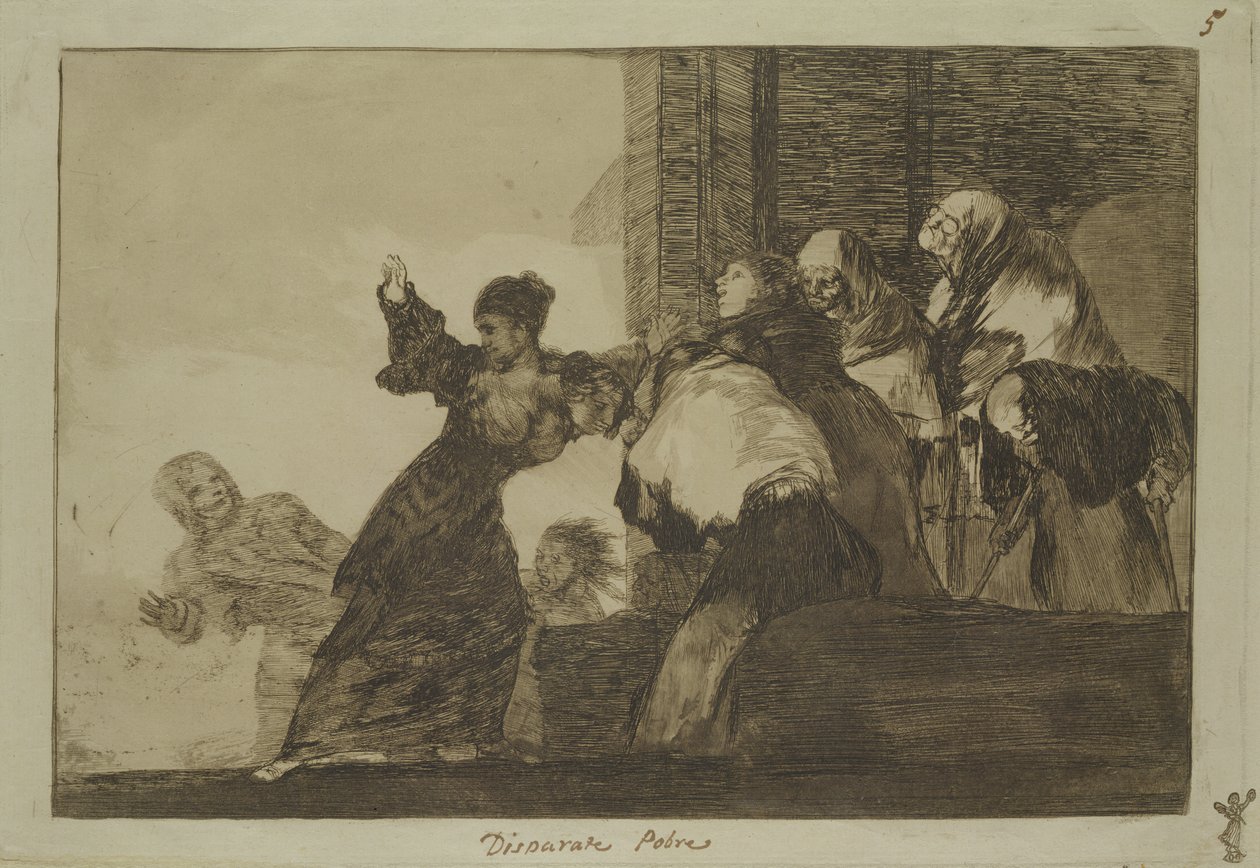 المثل 11 من سلسلة الحماقات ، c.1815-24 (النقش و aquatint على الورق) بواسطة فرانسيسكو دي جويا