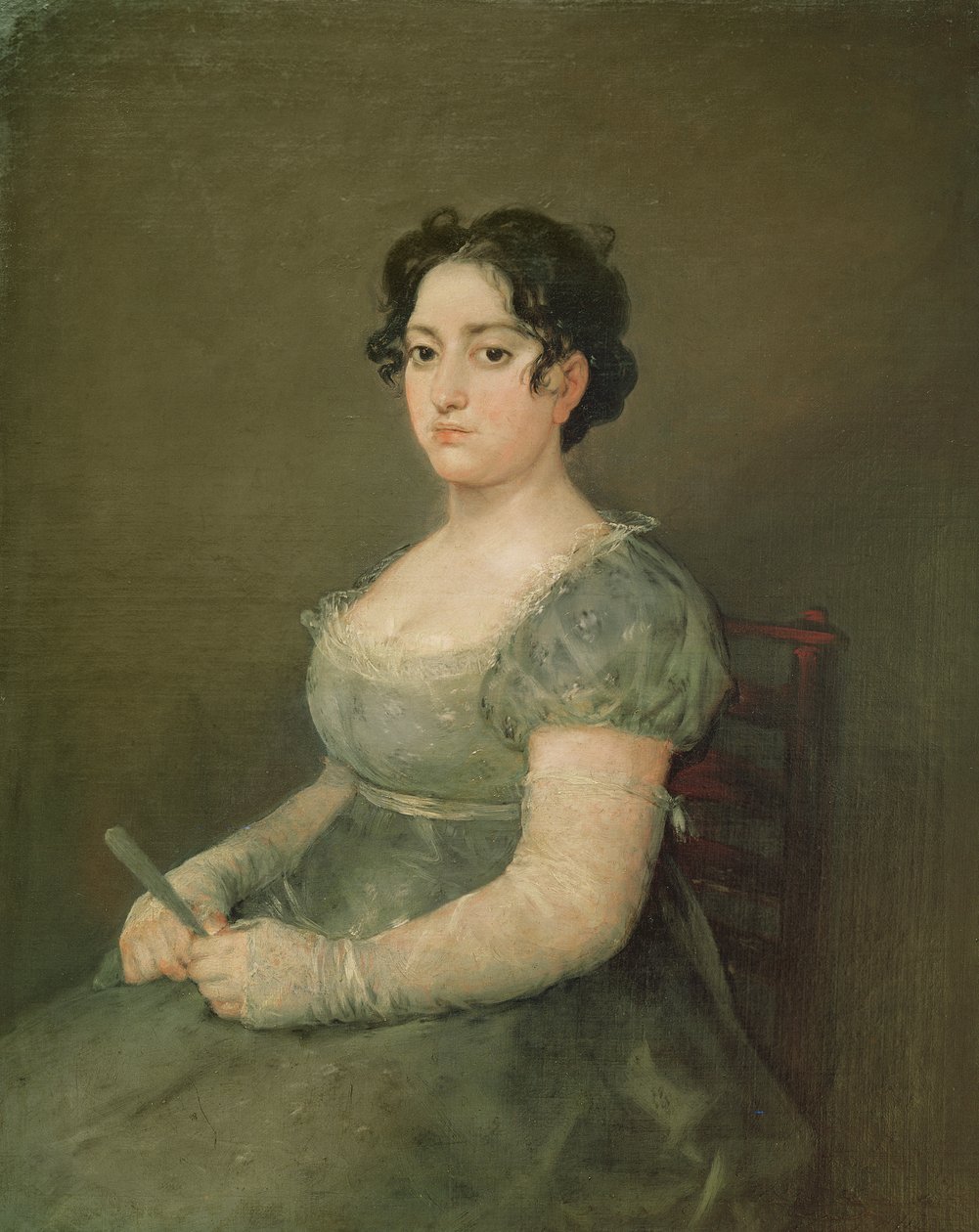 امرأة مع مروحة ، c.1805-06 بواسطة فرانسيسكو دي جويا