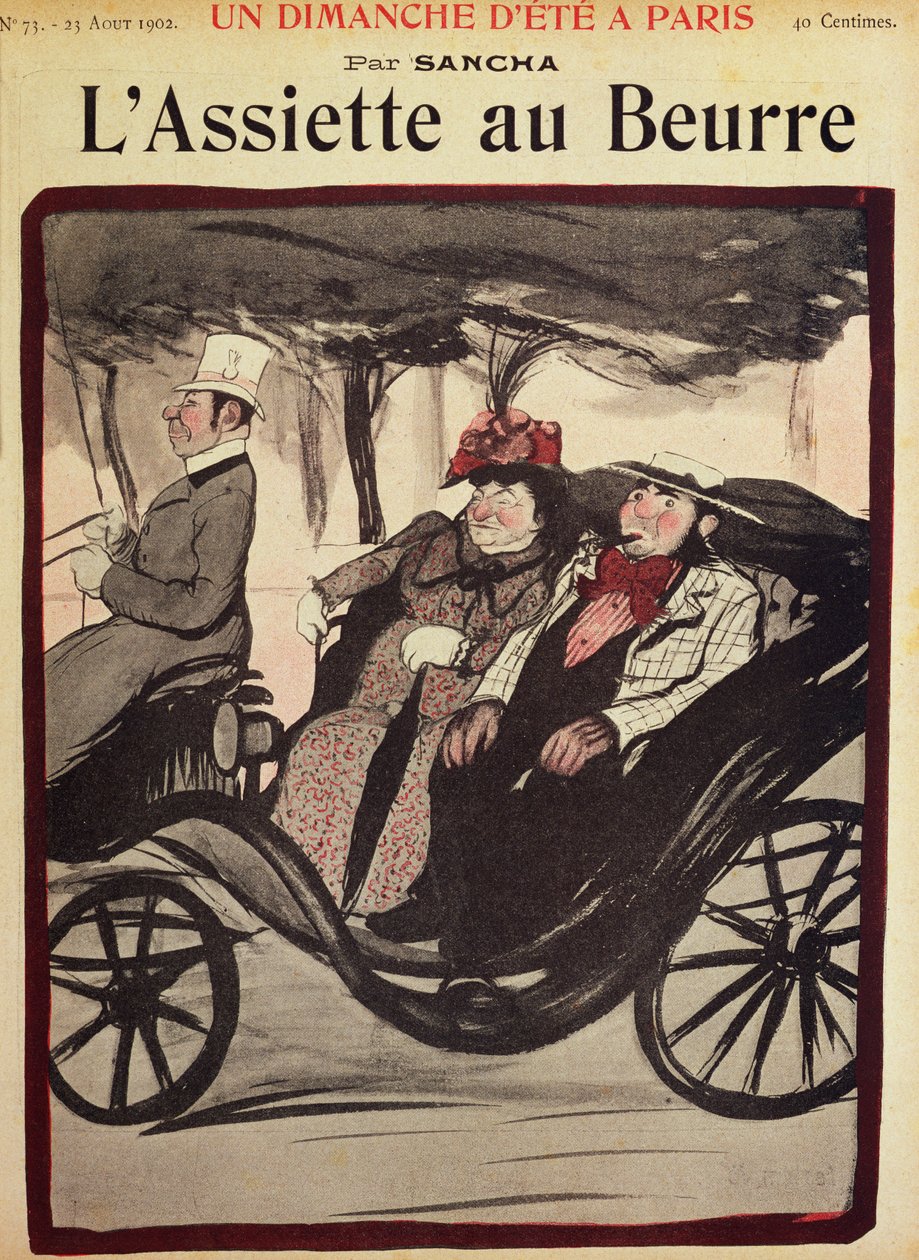 رحلة صباحية يوم الأحد في باريس ، صورة توضيحية من "أسيتي أو بيور" ، 23 أغسطس 1902 بواسطة فرانسيسكو سانشا إي لينغو