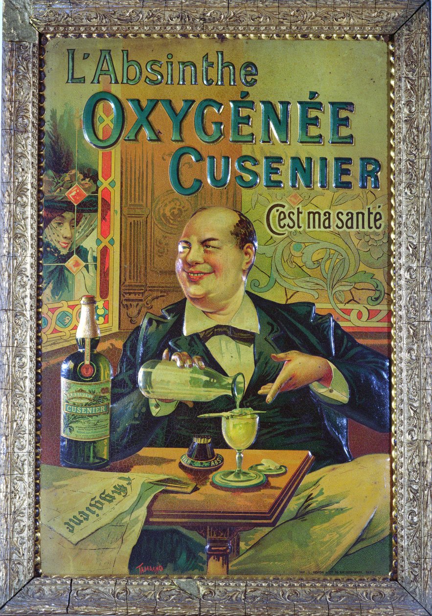 إعلان ملصق "Oxygenee Cusenier Absinthe" بواسطة فرانسيسكو تامانيو