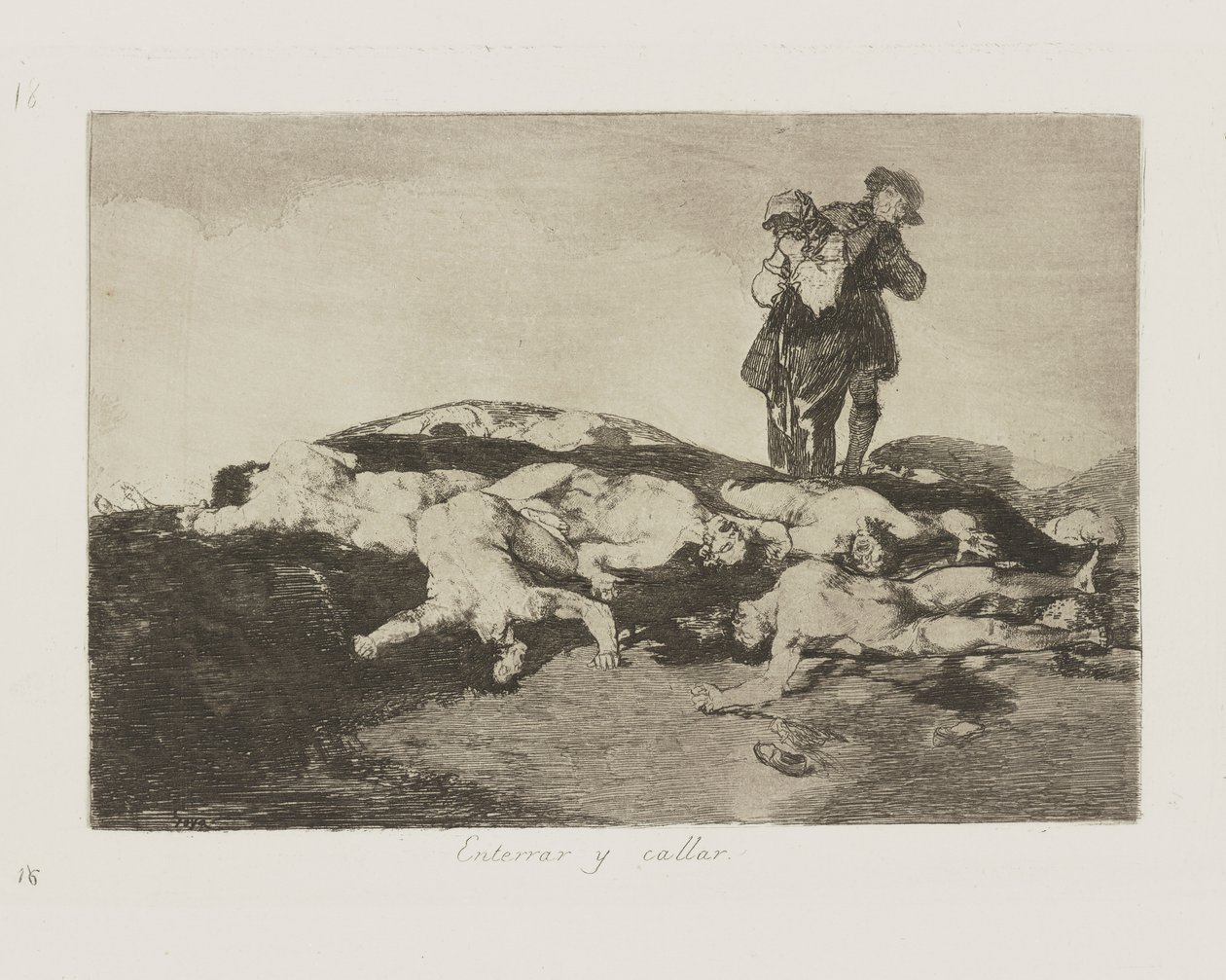 ادفن واصمت. (دفنهم والحفاظ على الهدوء.) ، رر. 18 من سلسلة كوارث الحرب بواسطة فرانسيسكو دي جويا