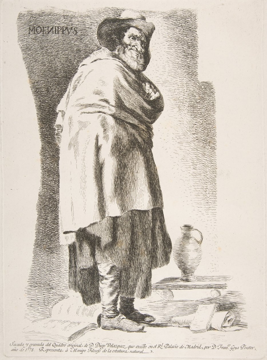 موينيبوس مينيبو فيلسوف ، 1778. بواسطة فرانسيسكو دي جويا