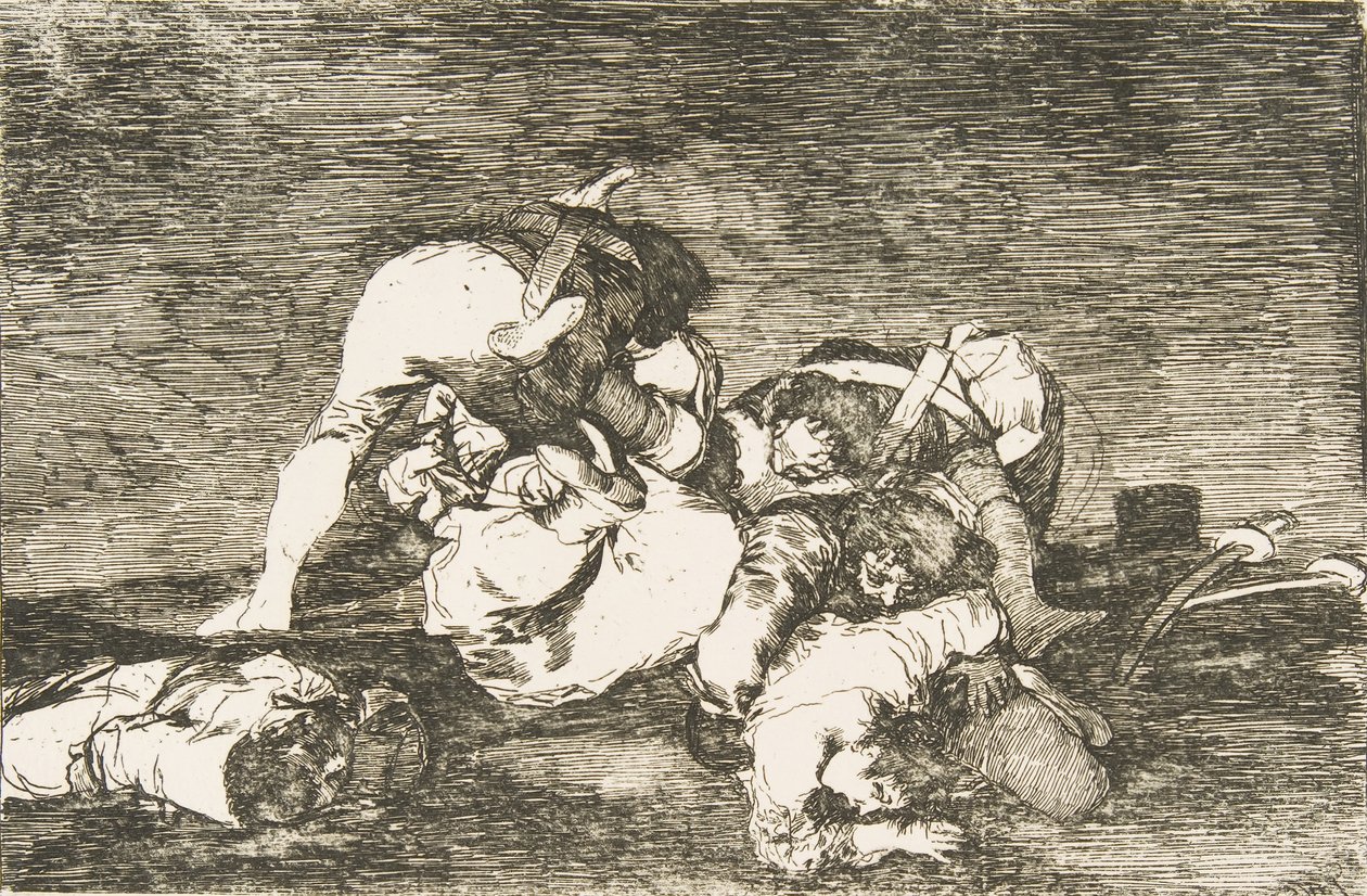 اللوحة 10 من كوارث الحرب Los Disastres de la Guerra: ولا تفعل ذلك. تامبوك ... ، 1810. بواسطة فرانسيسكو دي جويا