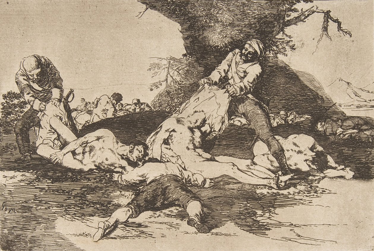 اللوحة 16 من كوارث الحرب Los Desastres de La Guerra: هم ... ، 1810 نشر عام 1863. بواسطة فرانسيسكو دي جويا