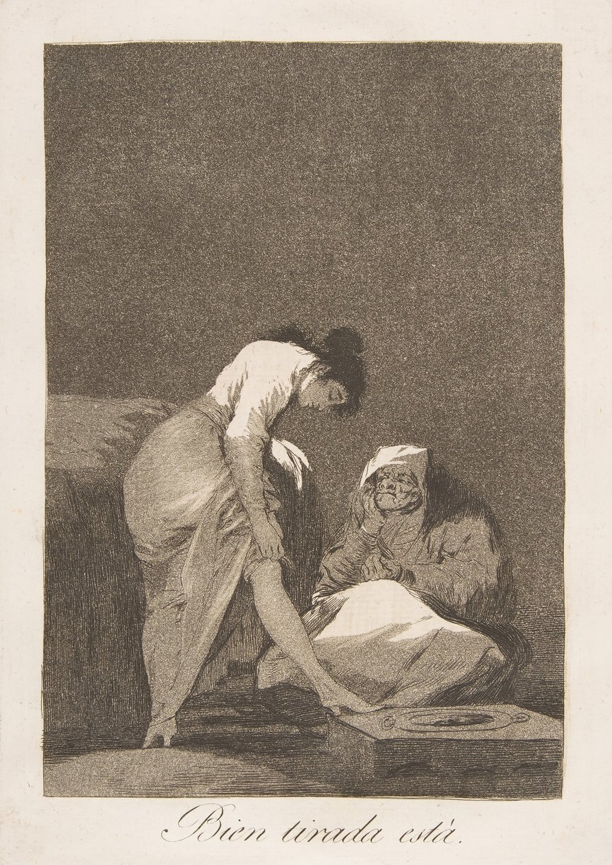 اللوحة 17 من لوس كابريتشوس: لقد تم سحبها جيدًا. 1799. بواسطة فرانسيسكو دي جويا