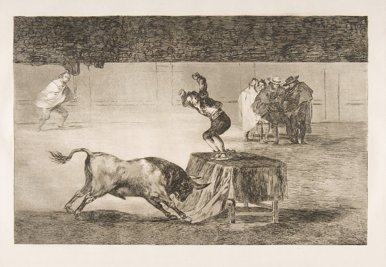 اللوحة 19 من Tauromaquia: جنون آخر له في نفس الحلقة. ، 1816. بواسطة فرانسيسكو دي جويا