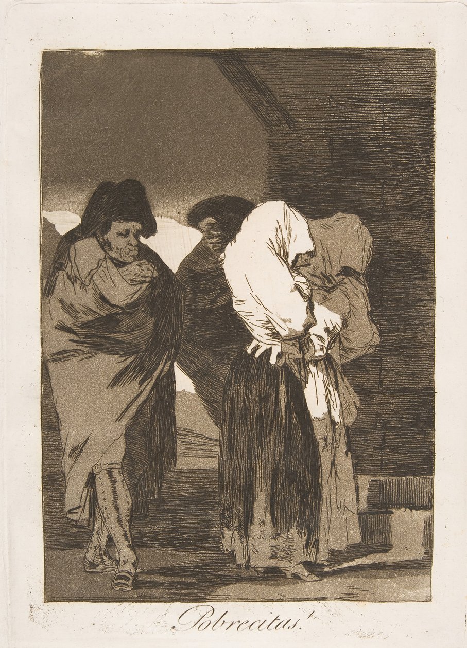 اللوحة 22 من لوس كابريتشوس: Poor little girls! Pobrecitas !، 1799. بواسطة فرانسيسكو دي جويا