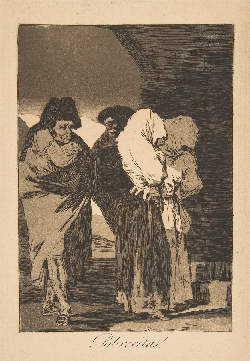 اللوحة 22 من لوس كابريتشوس: Poor little girls! Probrecitas !، 1799 ، انطباع بعد وفاته. بواسطة فرانسيسكو دي جويا