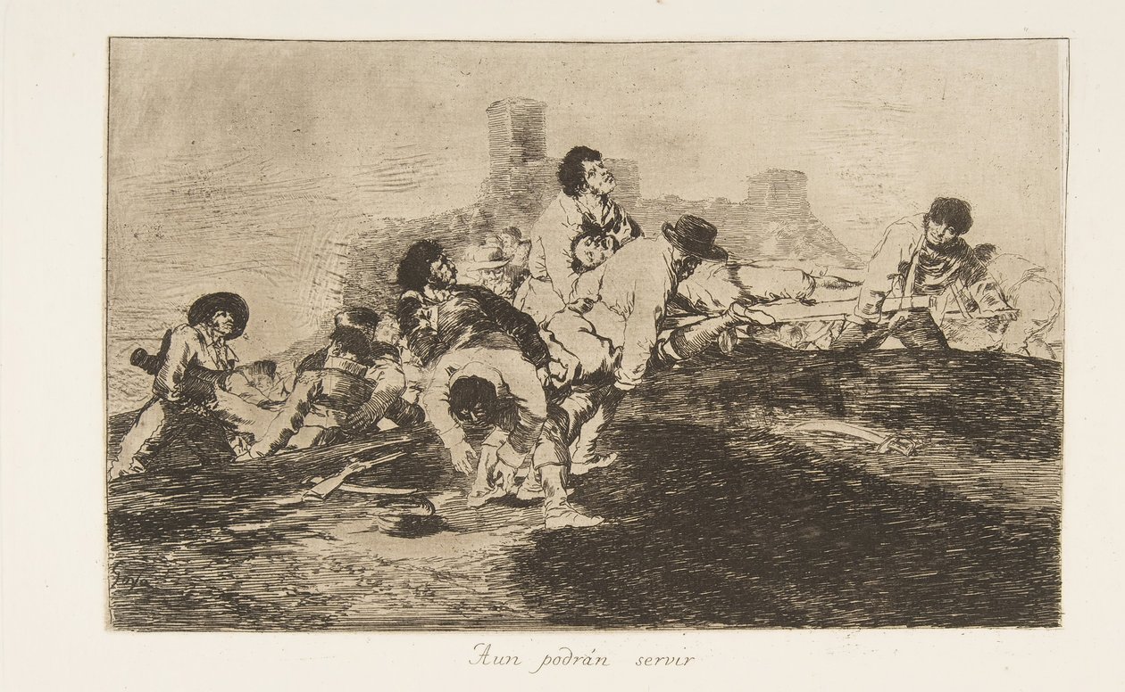 اللوحة 24 من كوارث الحرب Los Desastres de la Guerra: هم ... ، 1810 نشر عام 1863. بواسطة فرانسيسكو دي جويا