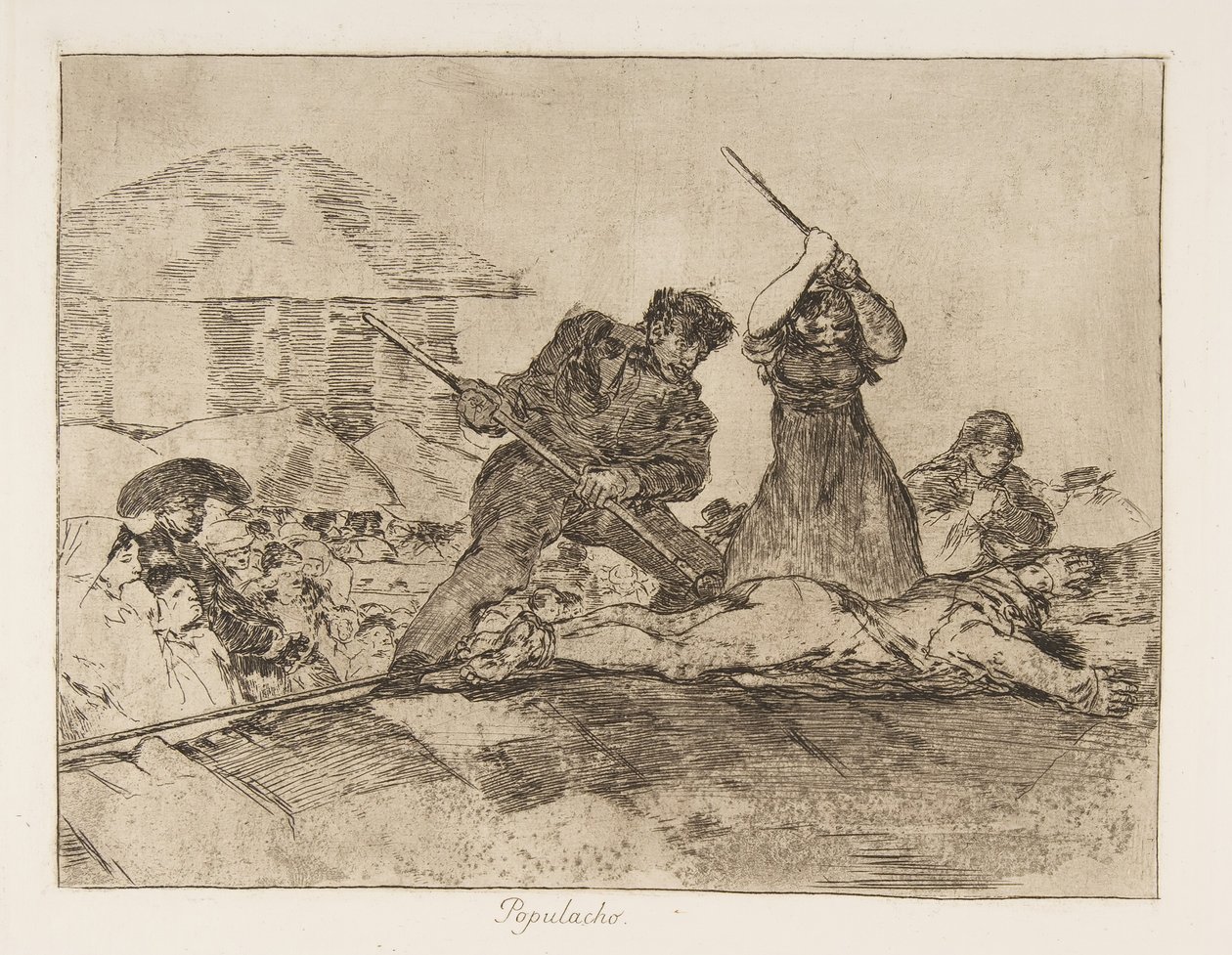 اللوحة 28 من كوارث الحرب كوارث الحرب: Rabbl ... ، 1810 نشرت عام 1863. بواسطة فرانسيسكو دي جويا