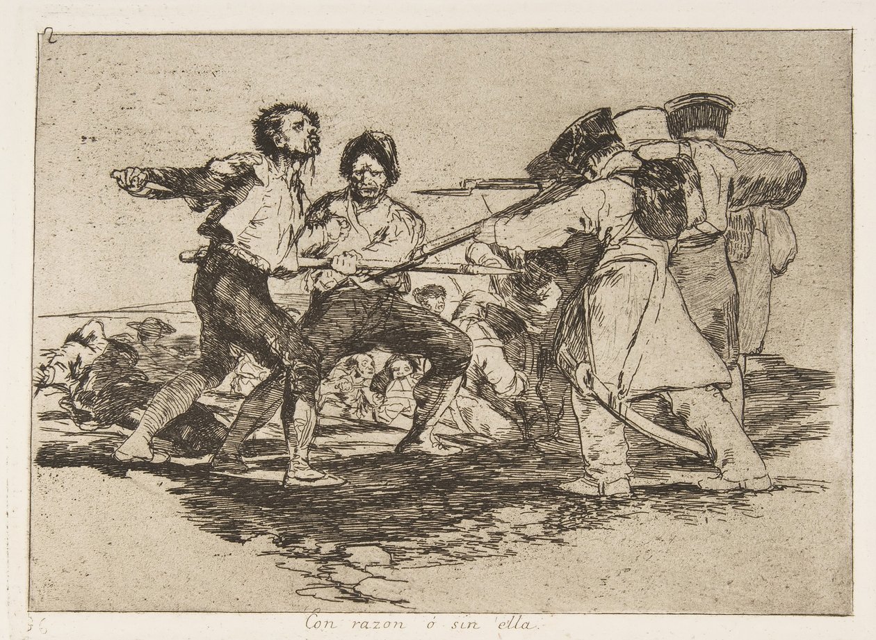 اللوحة 2 من كوارث الحرب Los Desastres de la Guerra: Rightl ...، 1810 نشرت عام 1863. بواسطة فرانسيسكو دي جويا
