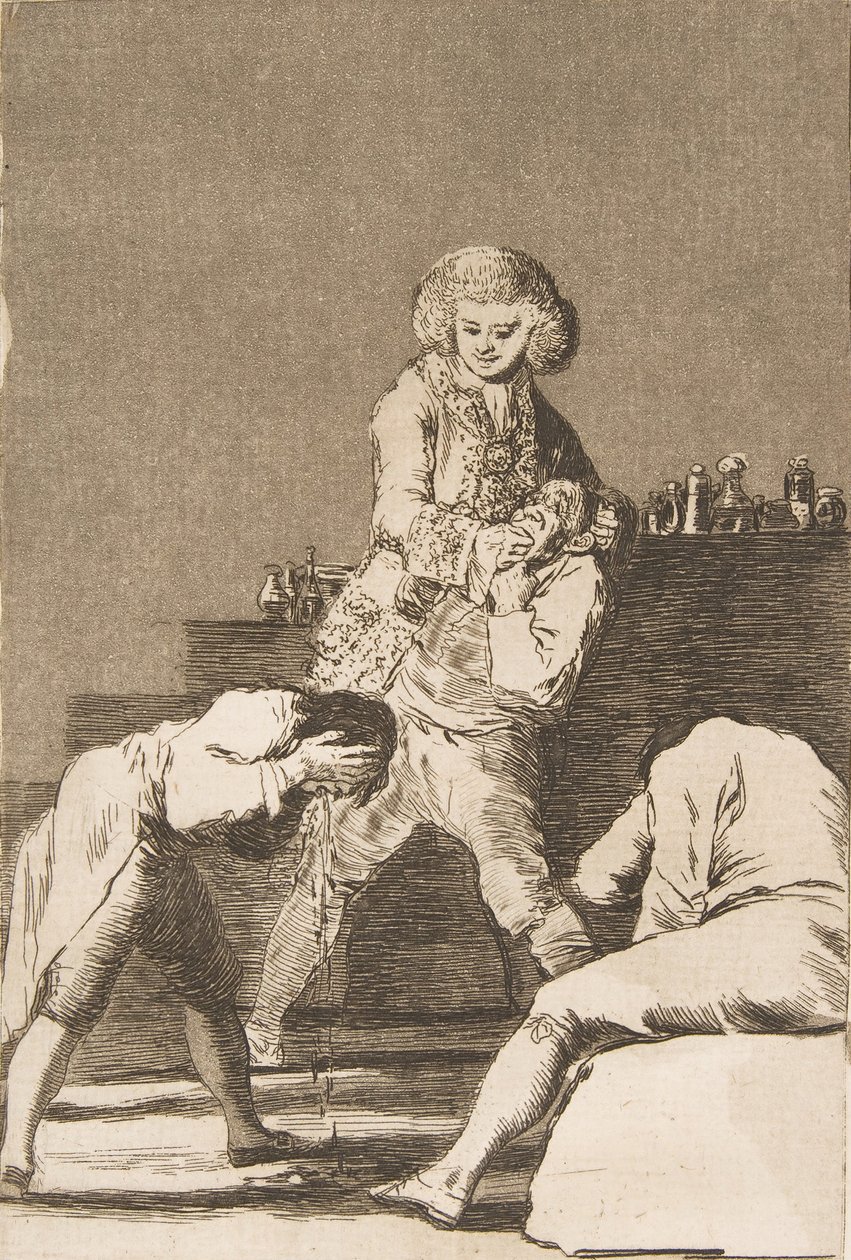 اللوحة 33 من 'Los Caprichos': إلى الكونت Palatine Al Conde Palatino. ، 1799. بواسطة فرانسيسكو دي جويا