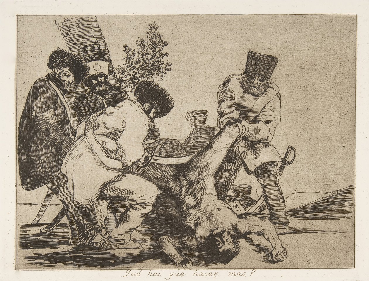 اللوحة 33 من "كوارث الحرب" Los Desastres de La Guerra: 'What ...، 1810 نُشرت عام 1863. بواسطة فرانسيسكو دي جويا