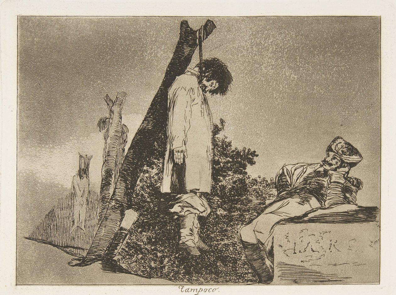 اللوحة 36 من "كوارث الحرب" Los Desastres de La Guerra: "ليس [... ، 1810 نُشر عام 1863. بواسطة فرانسيسكو دي جويا