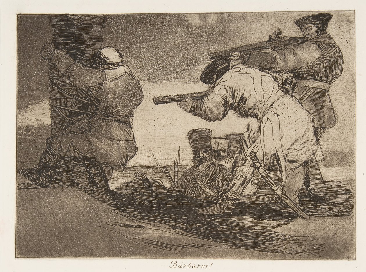 اللوحة 38 من كوارث الحرب كوارث الحرب: لحية ... ، 1810 نشرت عام 1863. بواسطة فرانسيسكو دي جويا