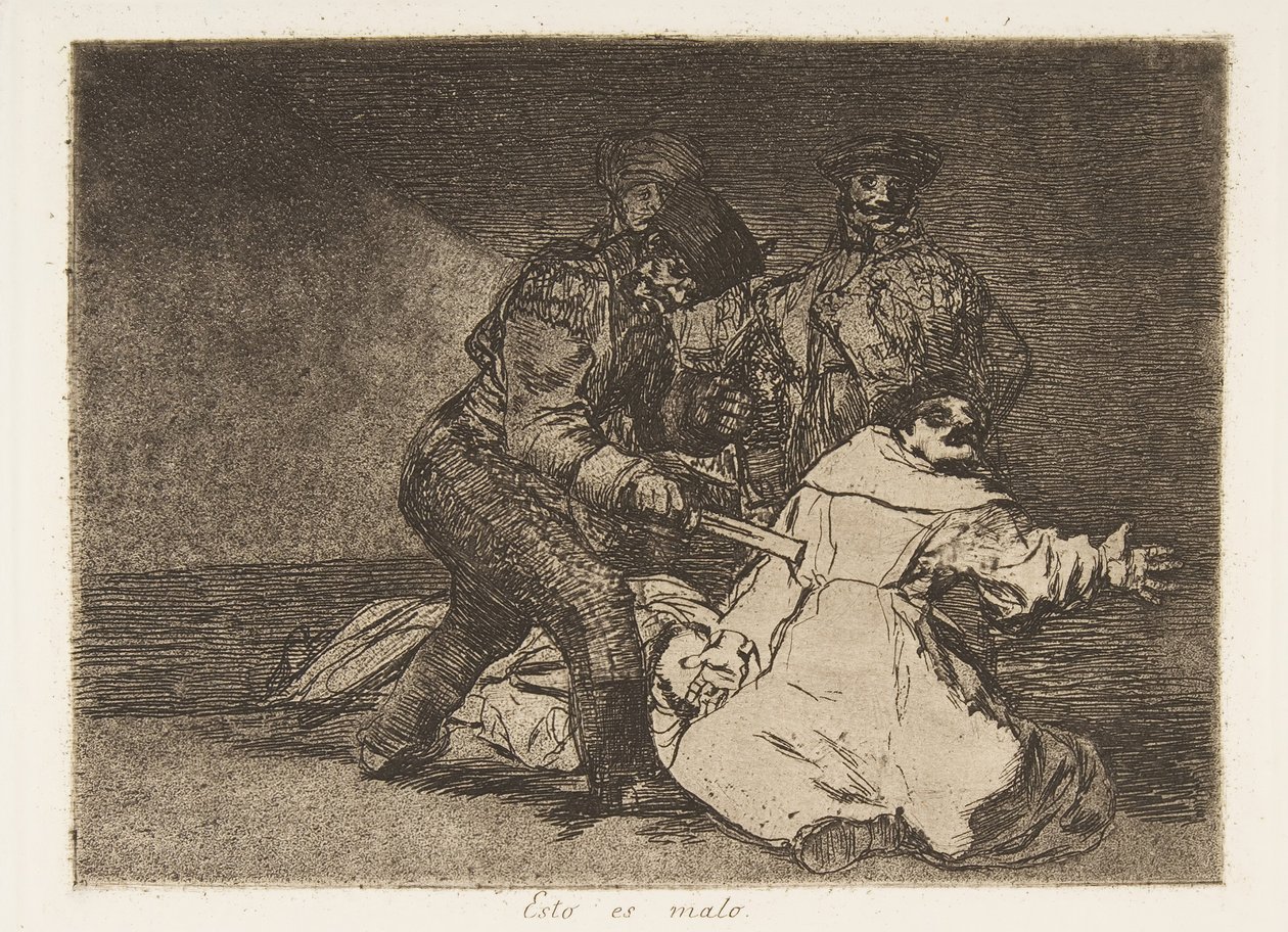 اللوحة 46 من كوارث الحرب Los Desastres de la Guerra: This ...، 1810 نشرت عام 1863. بواسطة فرانسيسكو دي جويا