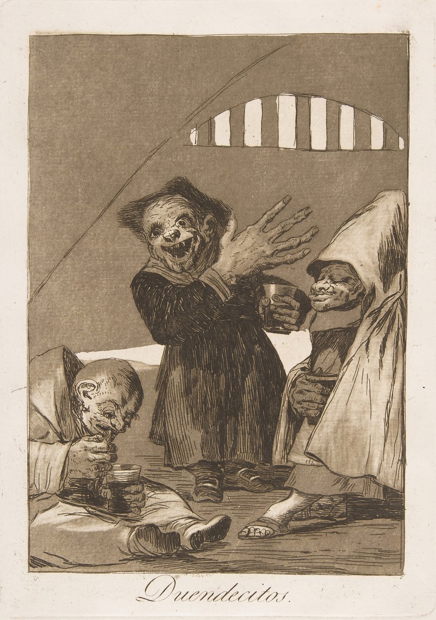 اللوحة 49 من لوس كابريتشوس: Hobgoblins Duendecitos. ، 1799. بواسطة فرانسيسكو دي جويا