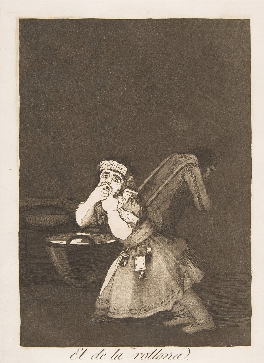 اللوحة 4 من لوس كابريتشوس: فتى Nannys El de la rollona. ، 1799. بواسطة فرانسيسكو دي جويا