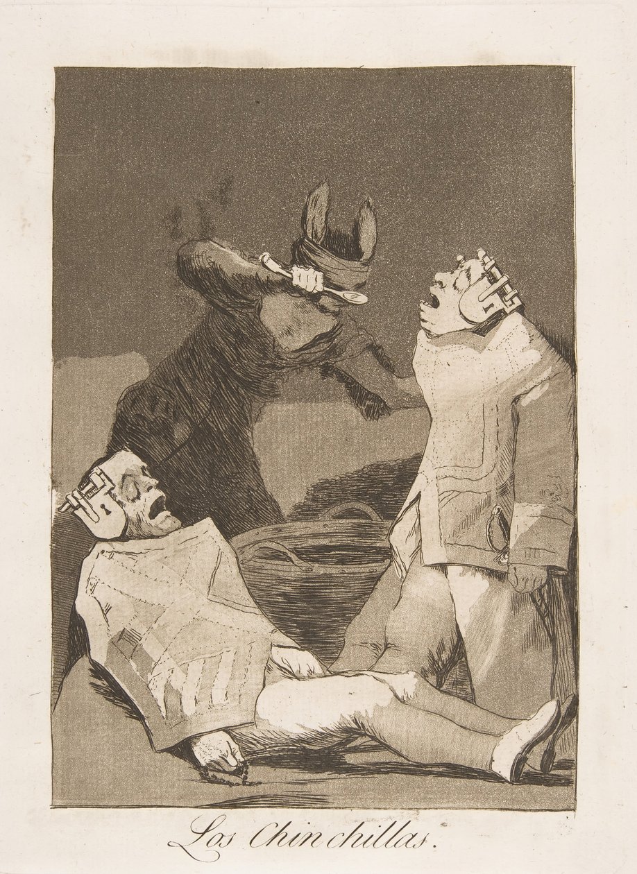 اللوحة 50 من Los Caprichos: The Chinchillas Los Chinchillas. ، 1799. بواسطة فرانسيسكو دي جويا