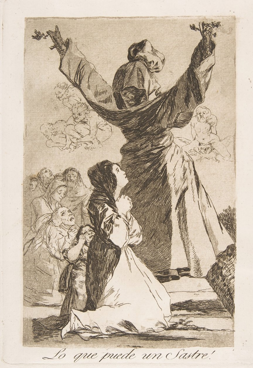 اللوحة 52 من لوس كابريتشوس: ماذا يمكن للخياط أن يفعل! ما يمكن أن خياط! ، 1799. بواسطة فرانسيسكو دي جويا