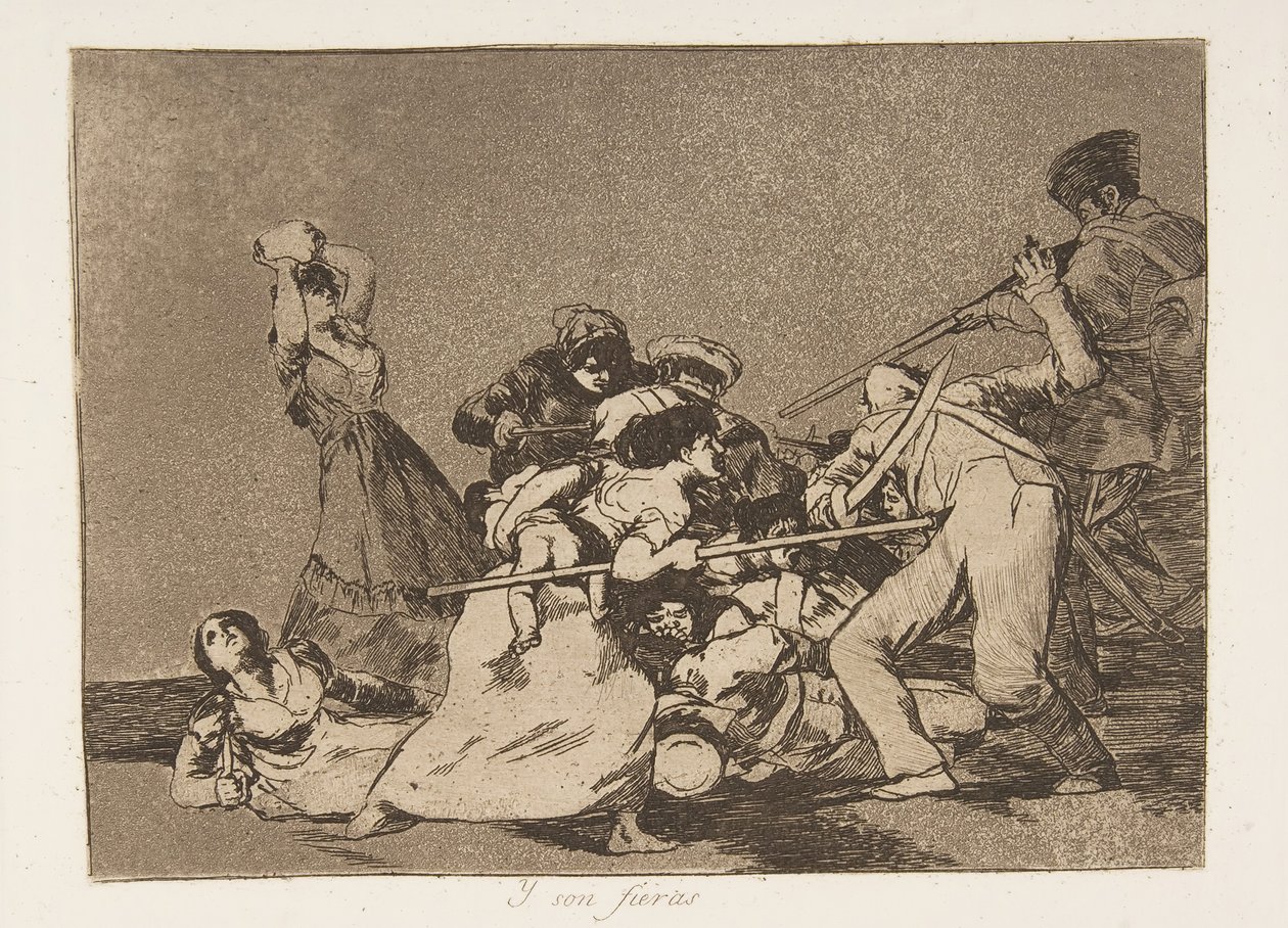 اللوحة 5 من 'كوارث الحرب' Los Desastres de la Guerra: 'And t ... ، 1810 نُشرت عام 1863. بواسطة فرانسيسكو دي جويا