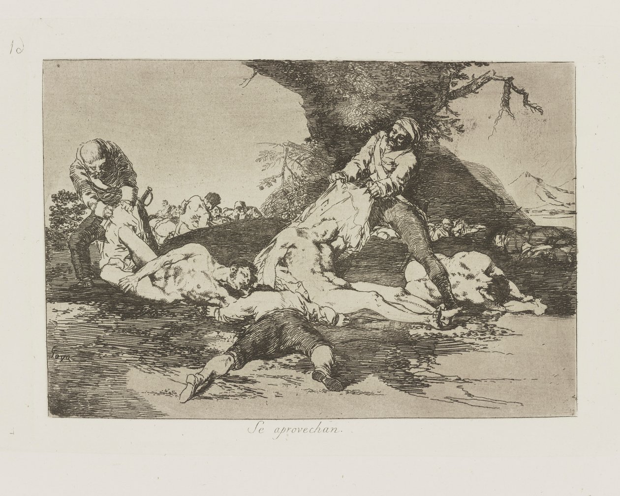 حد ذاته. (إنهم يستفيدون منها) ، رر. 16 من سلسلة Los desastres de la guerra (كوارث الحرب) بواسطة فرانسيسكو دي جويا