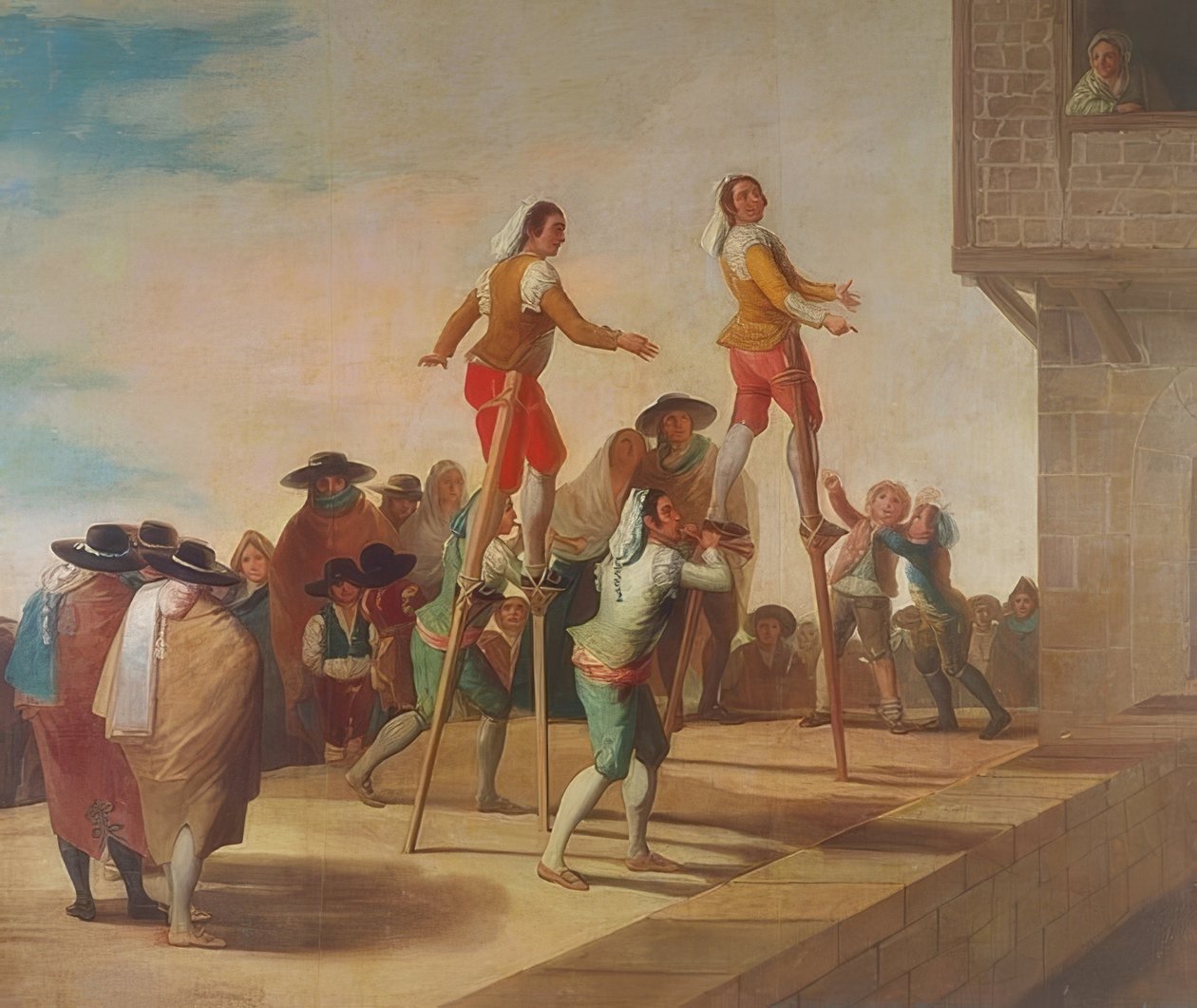 ركائز (Los Zancos). 1791-92 بواسطة فرانسيسكو دي جويا