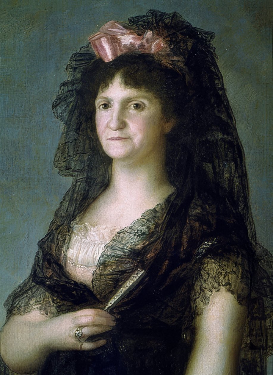 صورة ماريا لوسيا مع مانتيلا. 1799. التفاصيل بواسطة فرانسيسكو دي جويا