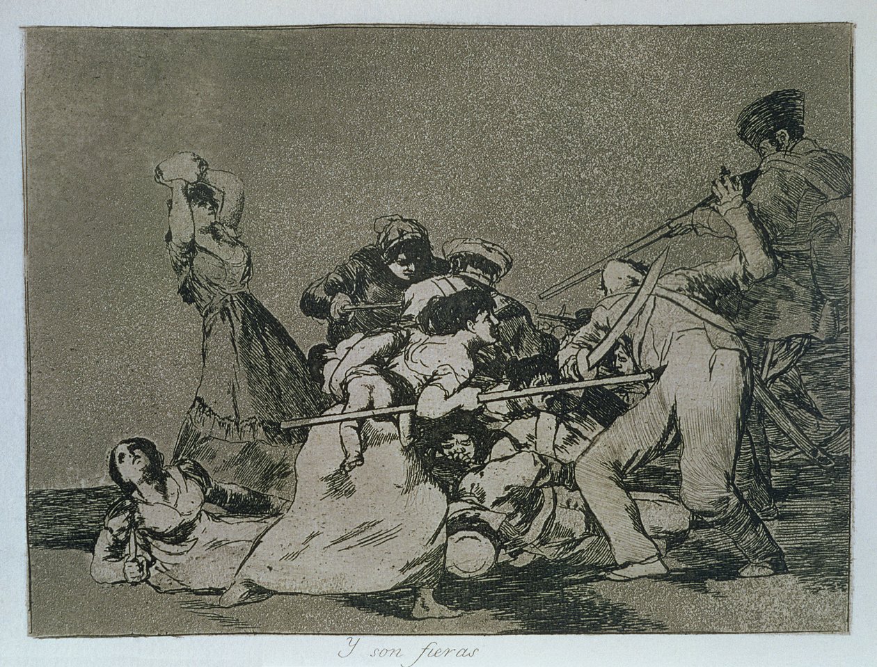 193-0082186 وهم مثل الوحوش البرية ، اللوحة 5 من "كوارث الحرب" بواسطة فرانسيسكو خوسيه دي جويا إي لوسينتس