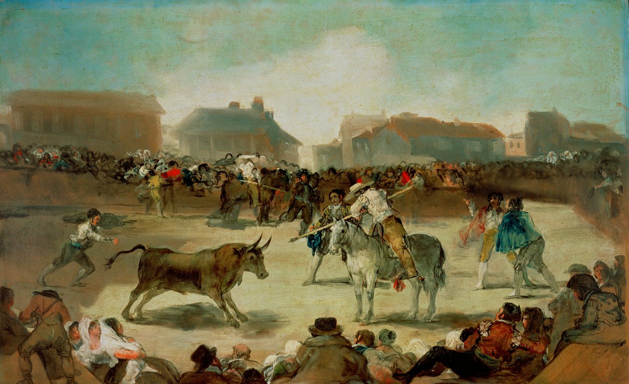 قرية مصارعة الثيران - جويا ، فرانسيسكو ، دي (1746-1828) - 1812-1814 - زيت على خشب - 45x72 - أكاديمية سان فرناندو الملكية للفنون الجميلة ، مدريد © FineArtImages / Leemage بواسطة فرانسيسكو خوسيه دي جويا إي لوسينتس