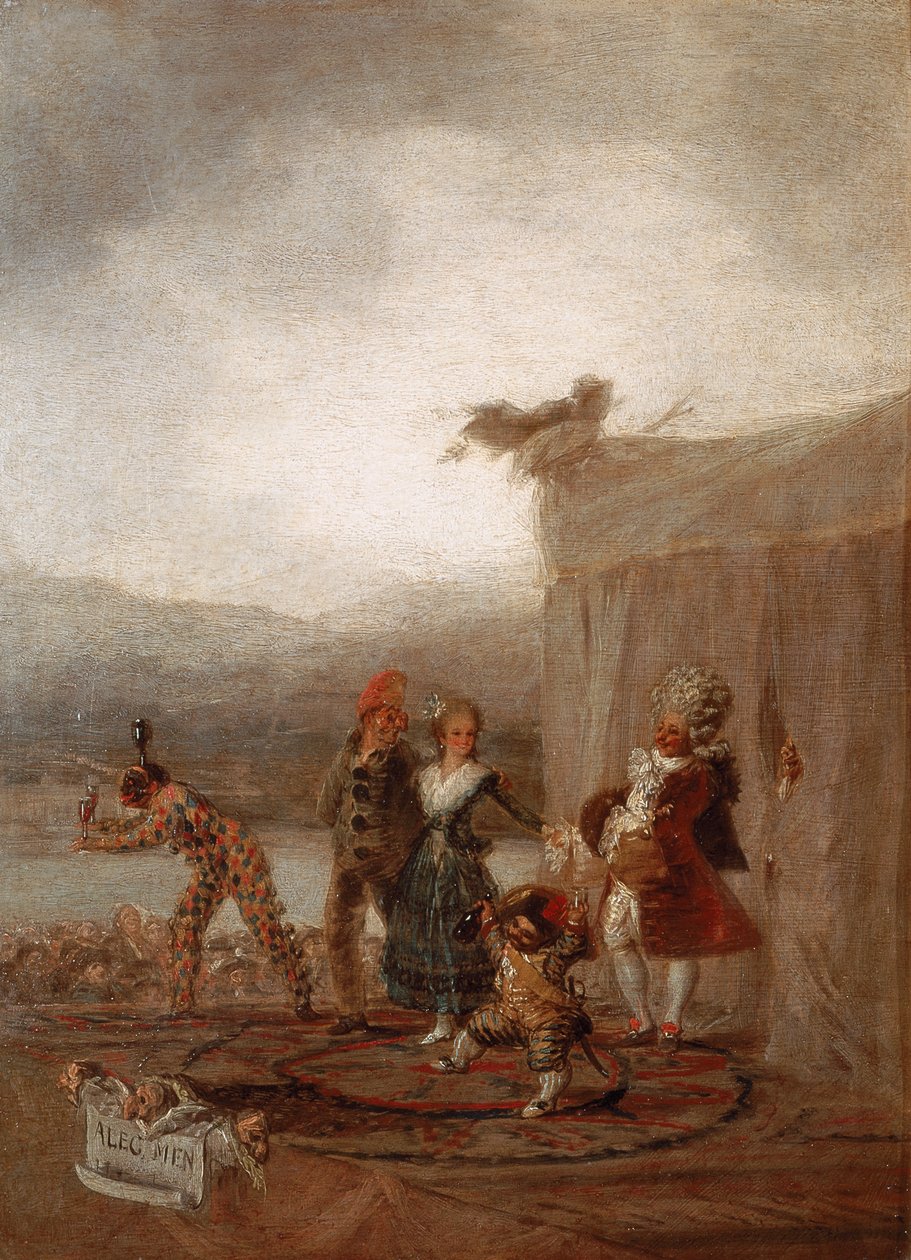 كوميديا ديلارتي (كوميديا إيطالية) ، أو كاريكاتير متنقل بقلم فرانسيسكو دي جويا (1746-1828) بواسطة فرانسيسكو خوسيه دي جويا إي لوسينتس