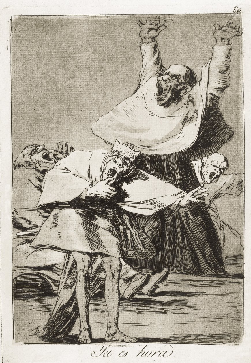 GOYA Y LUCIENTES ، فرانسيسكو دي (1746-1828). انه الوقت. 1797-1799. (21 × 14