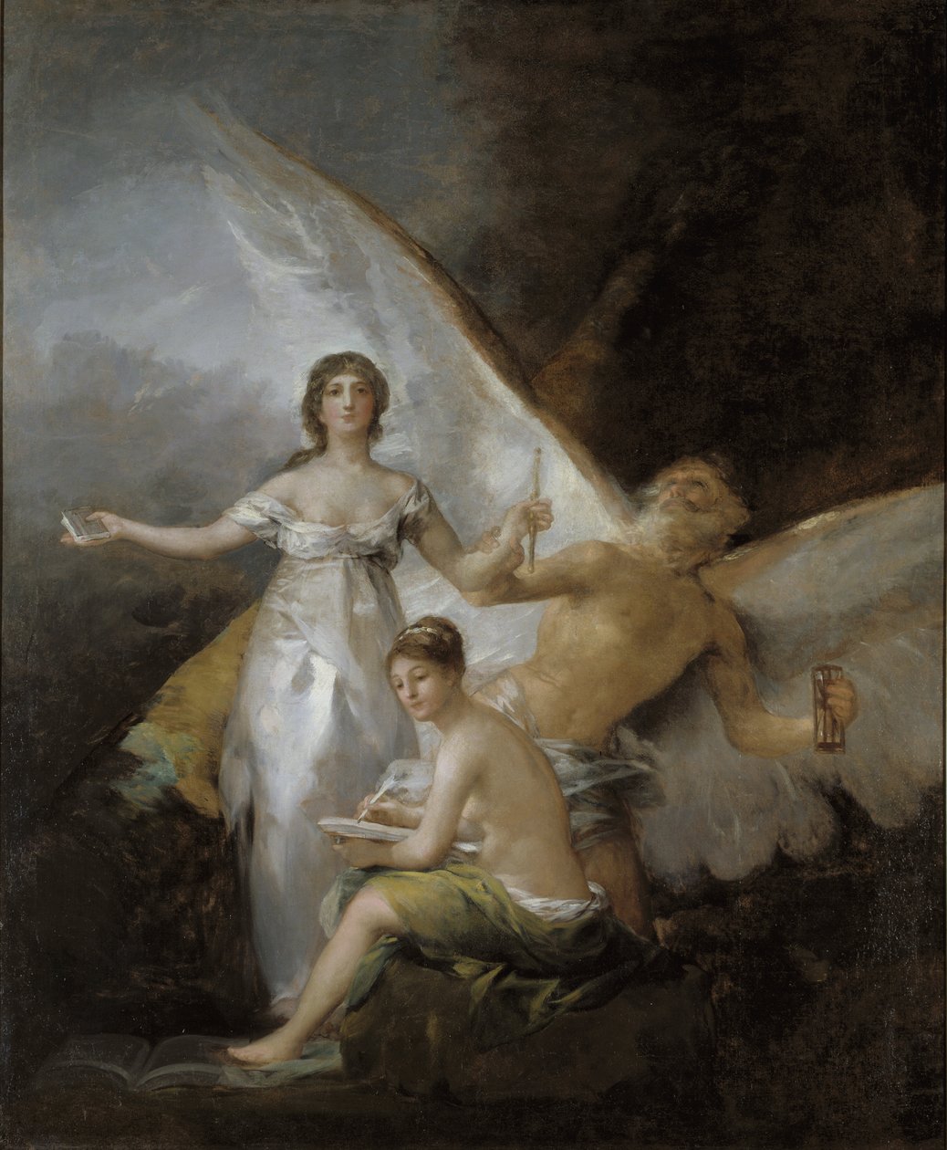 الحقيقة والوقت والتاريخ ، بقلم غويا ، فرانسيسكو ، دي (1746-1828). زيت على قماش. الأبعاد: ٢٩٤ × ٢٤٤ سم. المتحف الوطني ستوكهولم بواسطة فرانسيسكو دي جويا