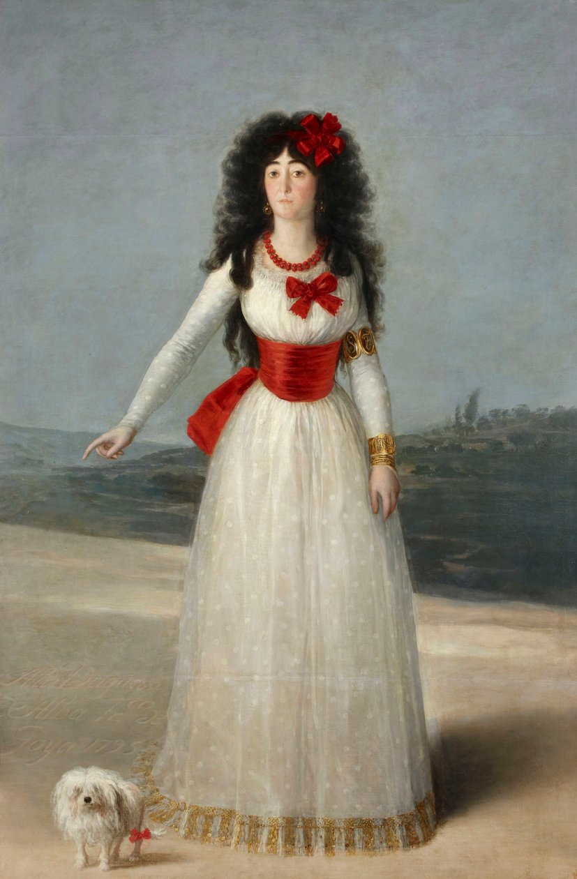 صورة لماريا كايتانا دي سيلفا (1762-1802) دوقة ألبا بواسطة فرانسيسكو دي جويا